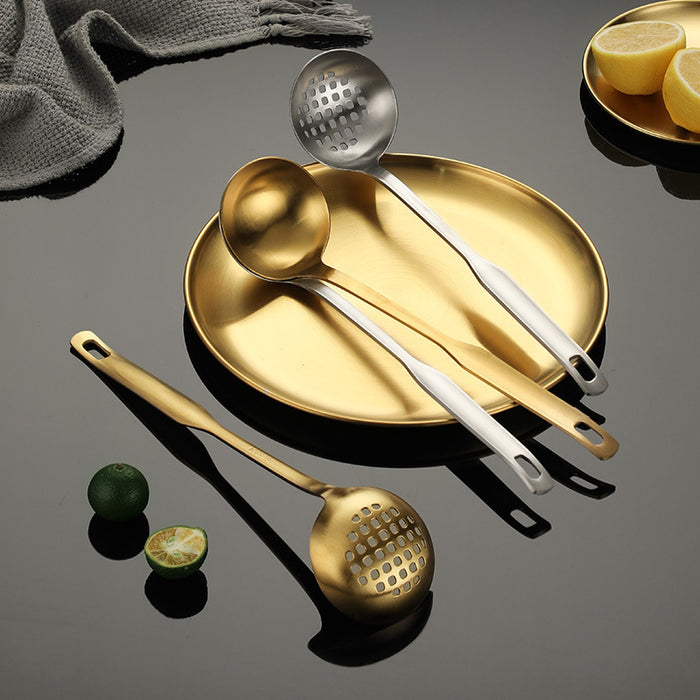 Stainless Steel Titanium Plated Gold Cutlery Set
