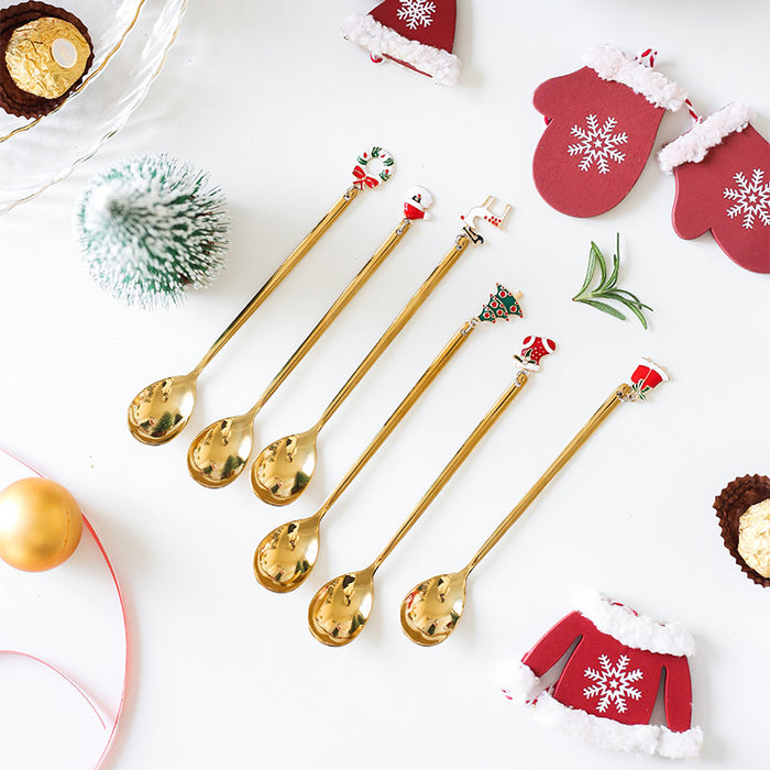 Stainless Christmas Spoon Set