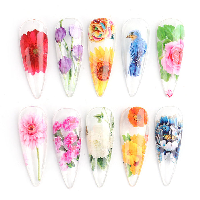 Floral Rose Nail Lace Paper