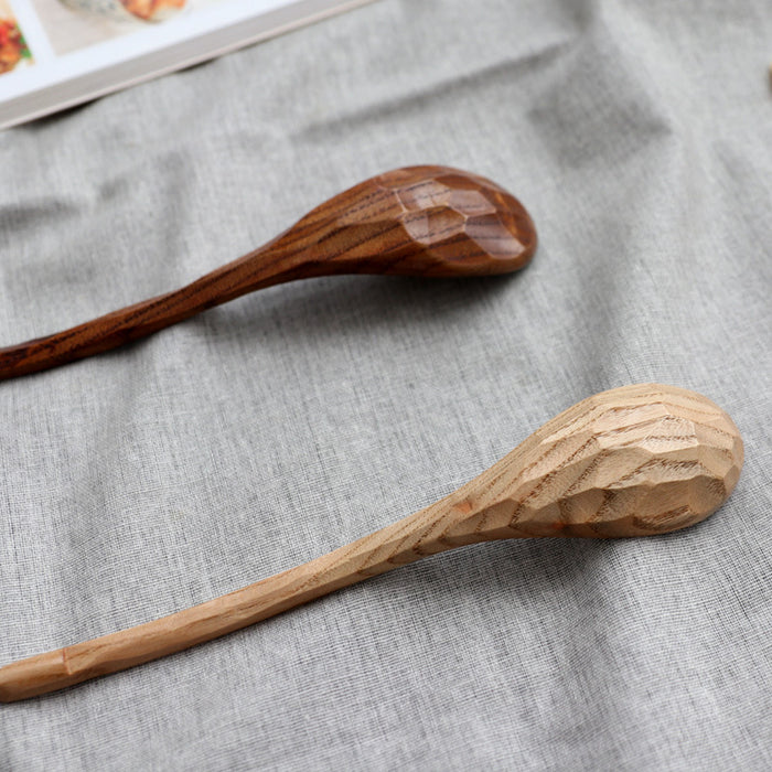 Hammered Wooden Curved Spoon
