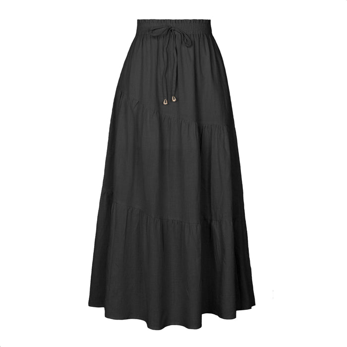 Elastic Waist Long Skirt