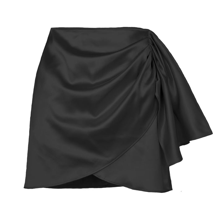 Pleated Zipper Skirt