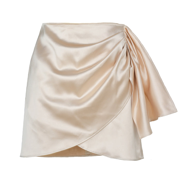 Pleated Zipper Skirt