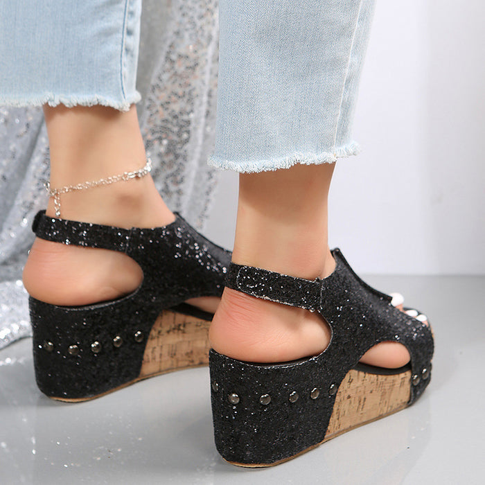 Chunky Wedges Thick Sandals