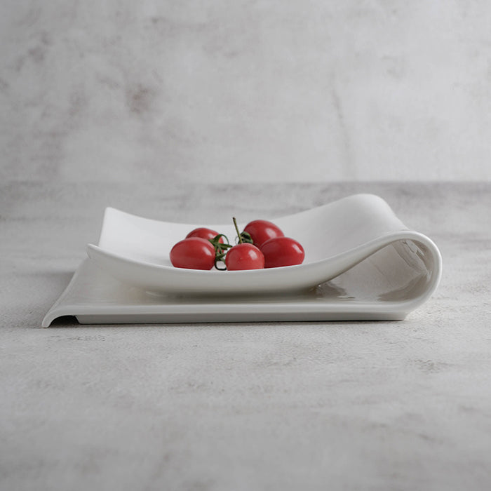Square Folding Ceramic Plate Nordic Style