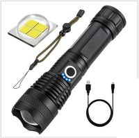 Strong Light Flashlight, Rechargeable, Zoom Power Display, Outdoor Super Bright And Portable