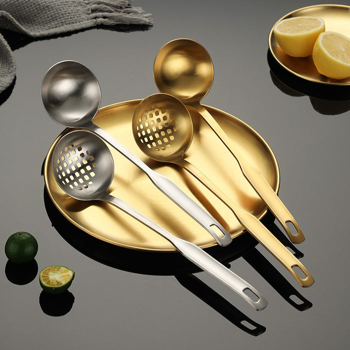 Stainless Steel Titanium Plated Gold Cutlery Set