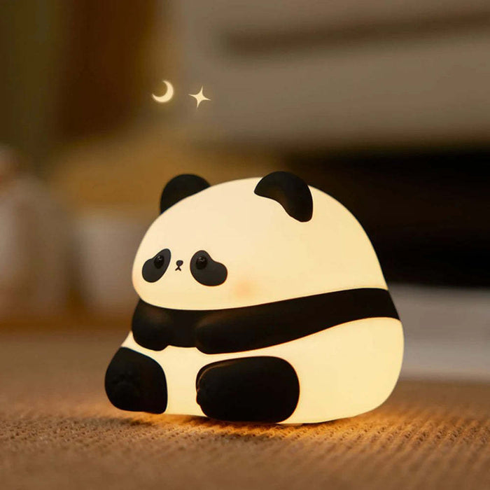 Panda Night Lights For Kids Cute Animal Silicone  Rechargeable Lamp