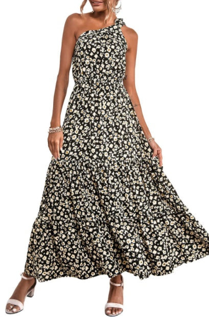 Bohemian Floral Beach Swing Long Dress