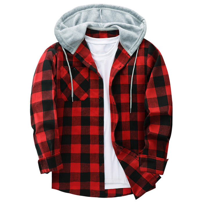 Hooded Plaid Casual