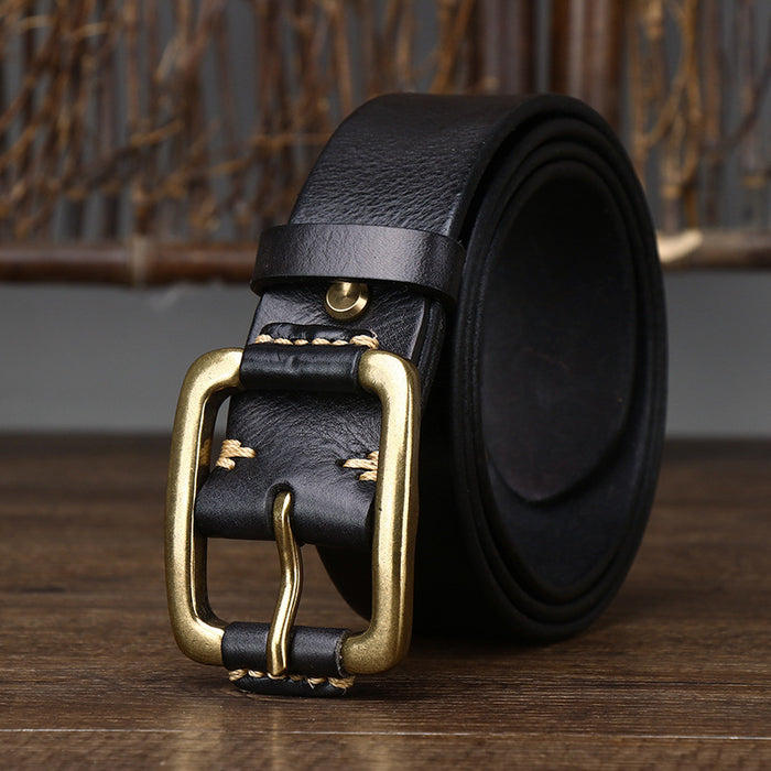 Retro Brass Buckle Belt