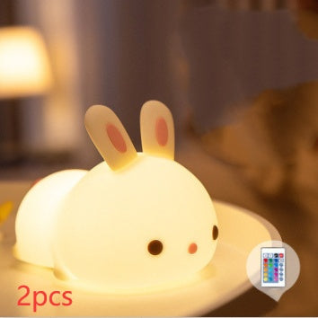 Rabbit Silicone Lamp Pat Feeding Creative Night Light Children's Toys