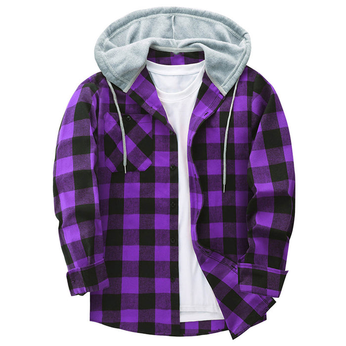 Hooded Plaid Casual