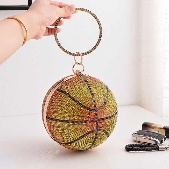 Colorful Basketball Dinner Bag Round Full Diamond