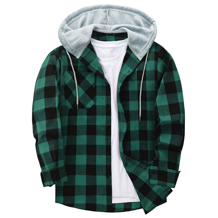 Hooded Plaid Casual