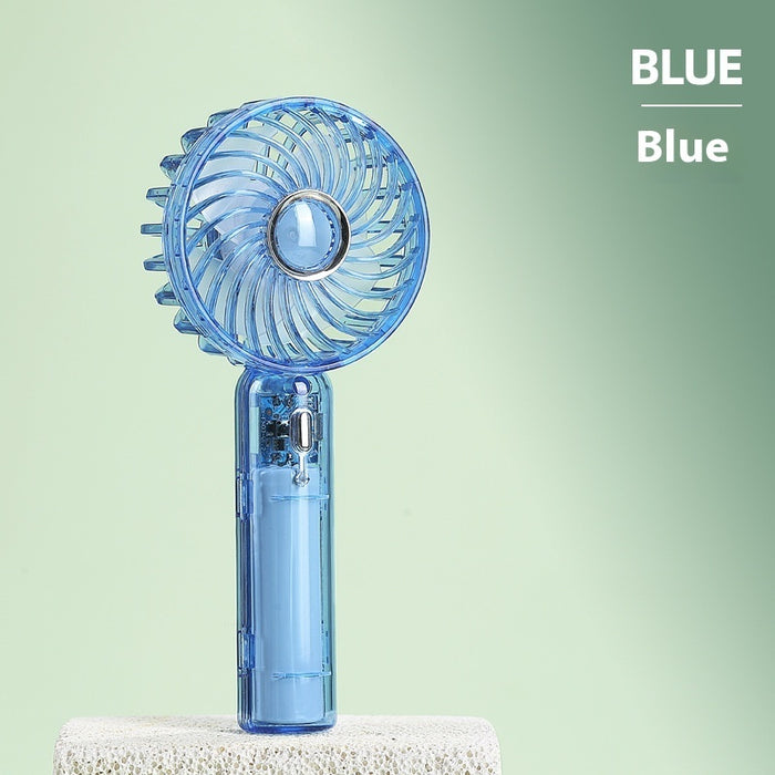 Transparent Handheld Fan The Third Gear Mute With Base