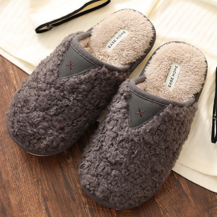 Autumn And Winter Cute Indoor Couple Cotton Slippers