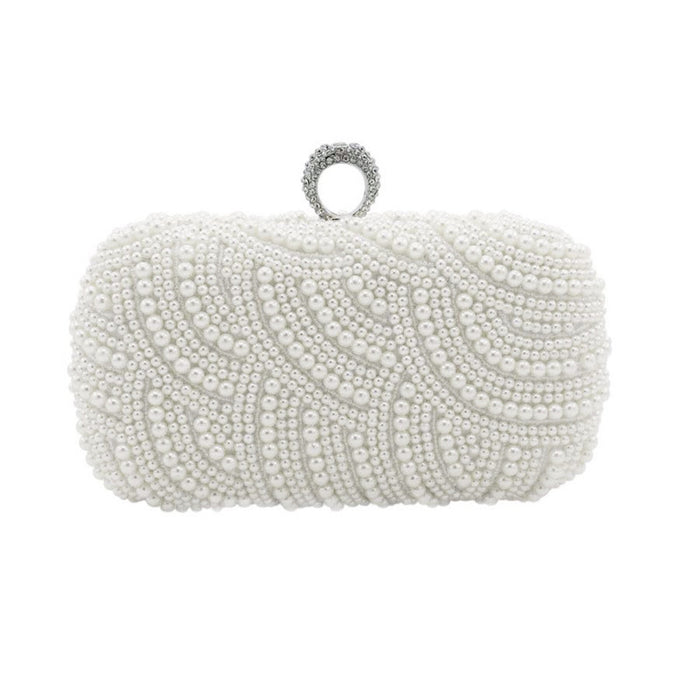 New Fashion Ring Diamond Pearl Banquet Bag