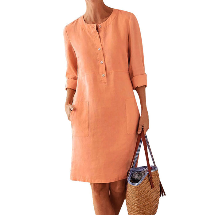 Streetwear Ethnic Style Long Sleeve Dress