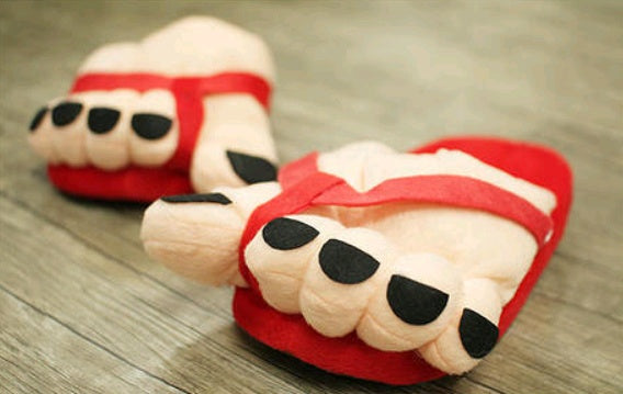 Winter men & women cute five-finger toe big feet