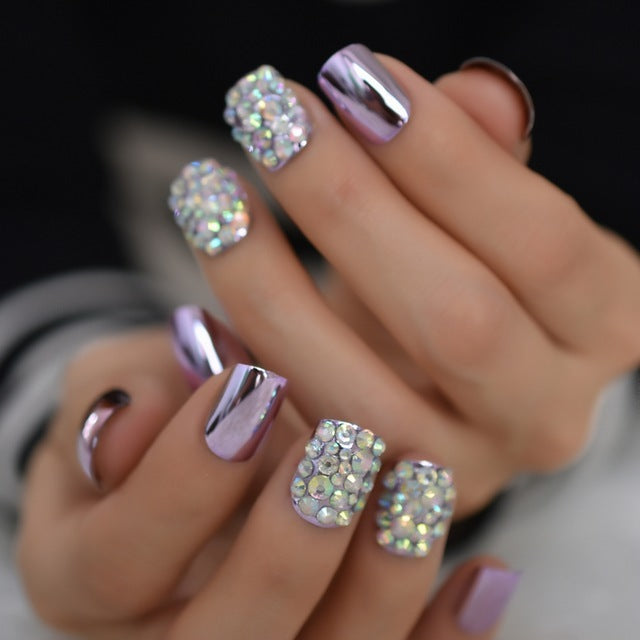 Metal Cute False Nails