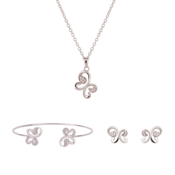 Three-piece Set Of Butterfly Diamond