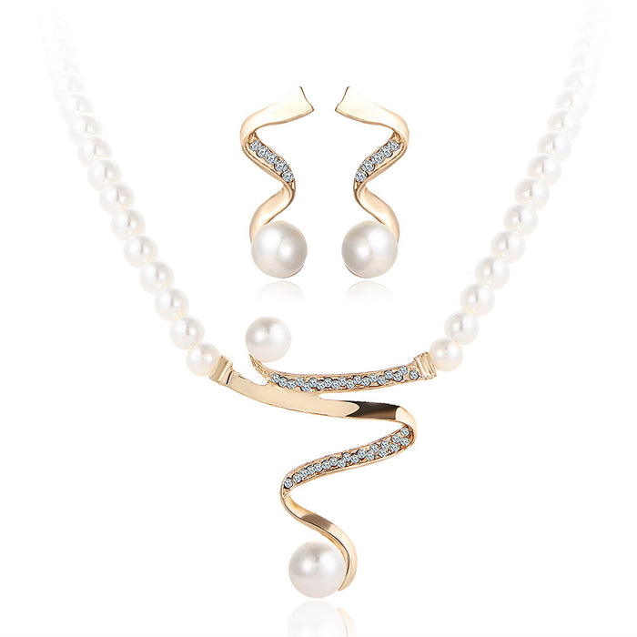 Simulated Pearl Jewelry Set