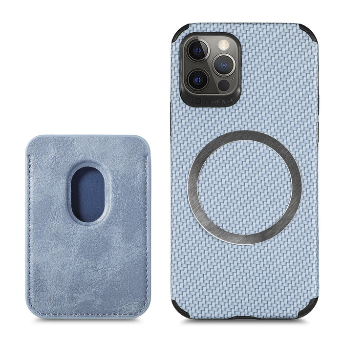 Magnetic Card Holder XR Carbon Fiber Pattern Phone Case