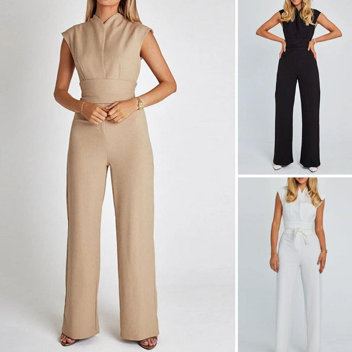 Solid Wide Leg Jumpsuit