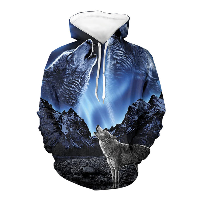 Digital Print Hooded Sweatshirt