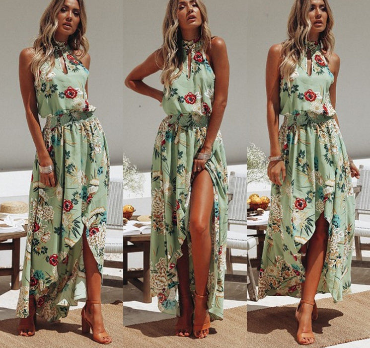 Flowers Print Dress Bohemian Style Long Dress Summer