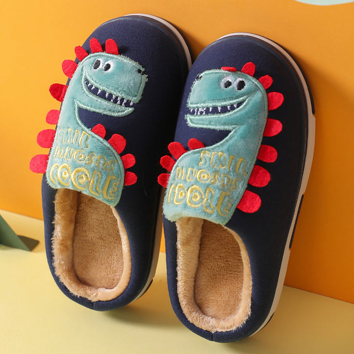 Kids Indoor Home Slippers Boys Girls Winter Anti-slip Shoes