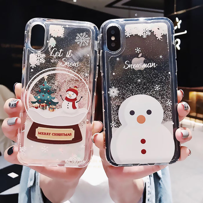 Compatible with Apple , Snowflakes Sands Mobile Shell Christmas