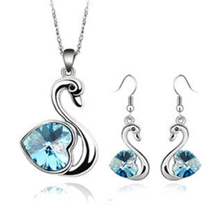 Crystal Love Swan Jewelry Set