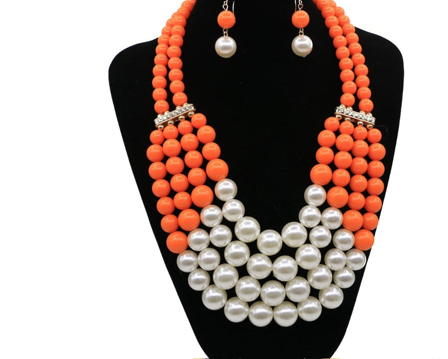 Simulated Pearl Bohemian Jewelry Set