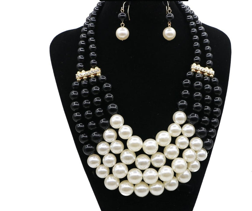 Simulated Pearl Bohemian Jewelry Set