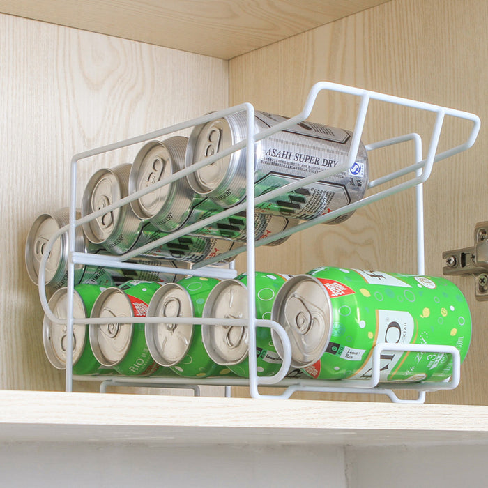 Cans kitchen storage rack double-layer finishing shelf desktop storage rack