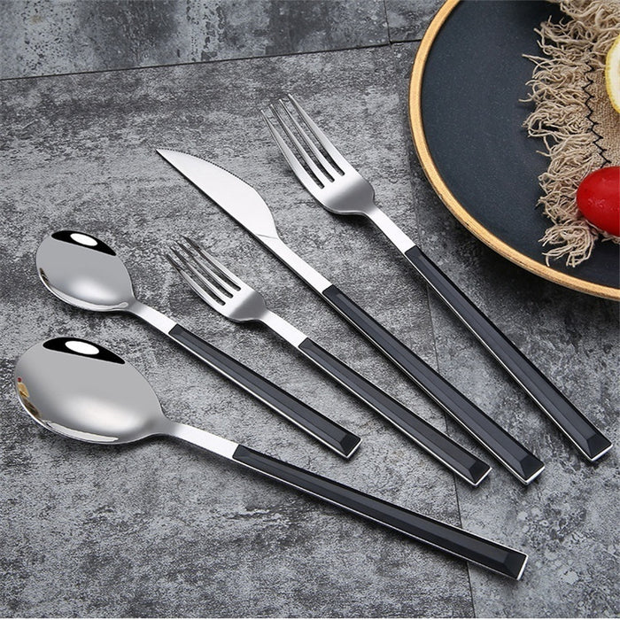 Stainless steel cutlery with wooden handle