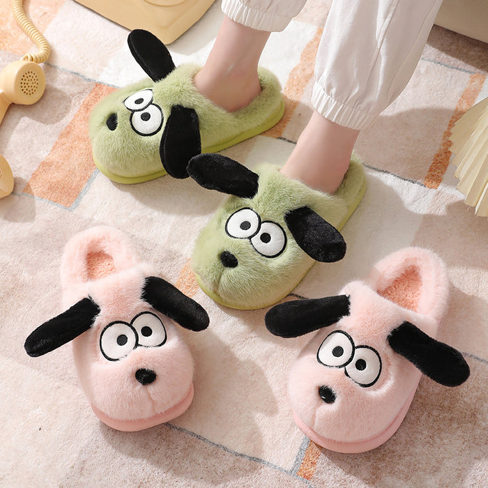 Cotton Slippers Female Cute Winter Indoor