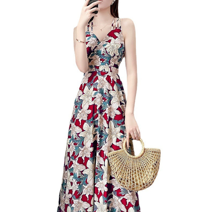 Chiffon Floral Sling Dress