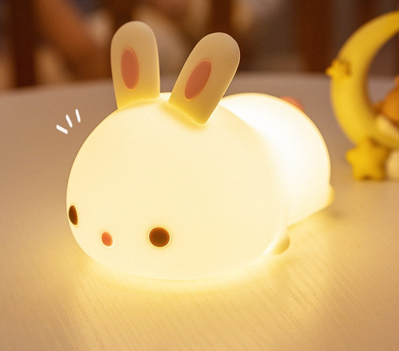 Rabbit Silicone Lamp Pat Feeding Creative Night Light Children's Toys