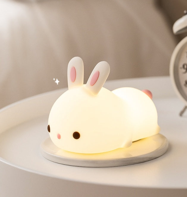 Rabbit Silicone Lamp Pat Feeding Creative Night Light Children's Toys