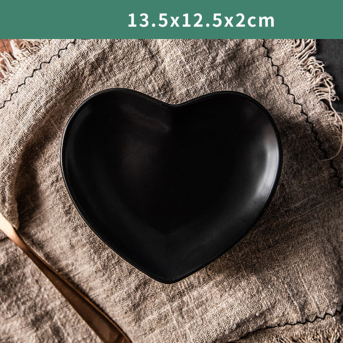 Heart-Shaped Plate Nordic Breakfast Tableware