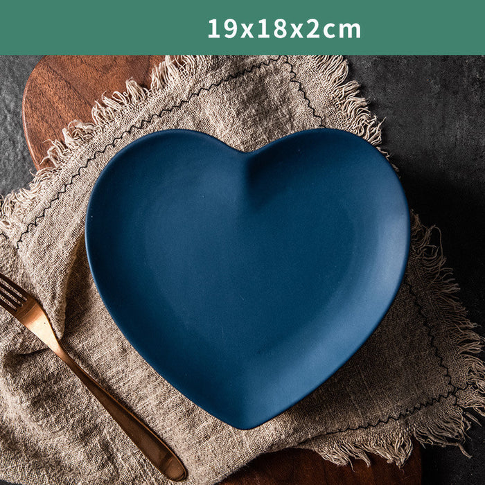 Heart-Shaped Plate Nordic Breakfast Tableware