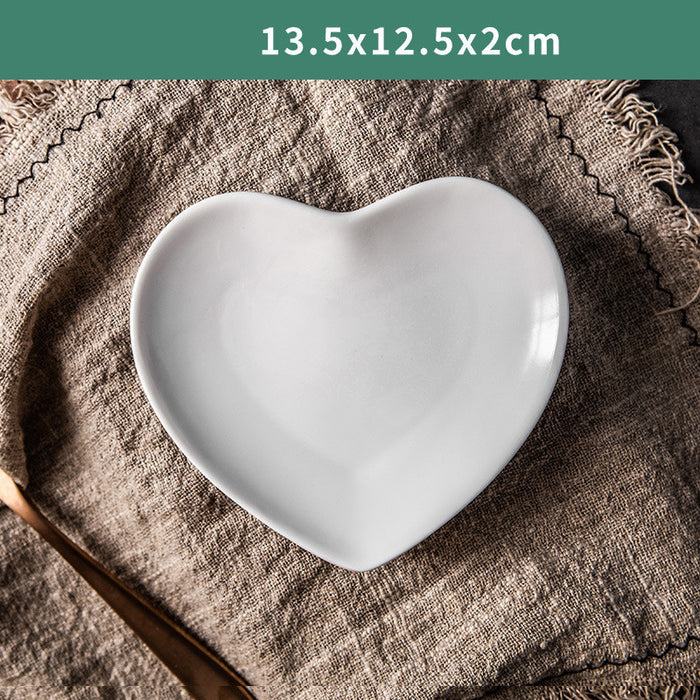 Heart-Shaped Plate Nordic Breakfast Tableware