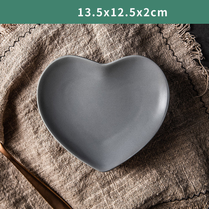 Heart-Shaped Plate Nordic Breakfast Tableware