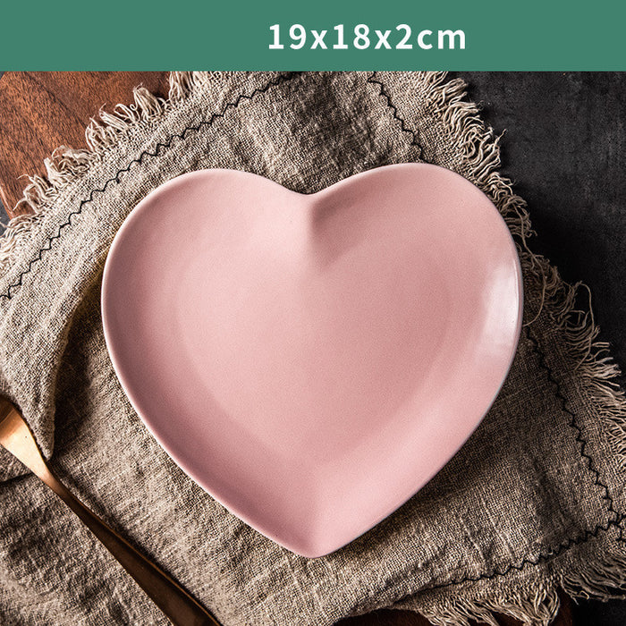 Heart-Shaped Plate Nordic Breakfast Tableware