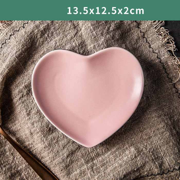 Heart-Shaped Plate Nordic Breakfast Tableware