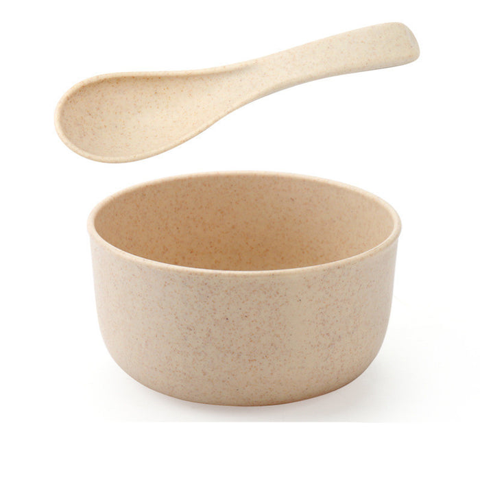 Wheat Straw Bowl Spoon Set