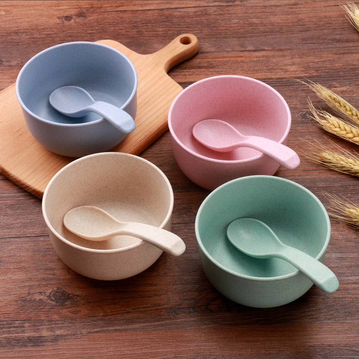 Wheat Straw Bowl Spoon Set